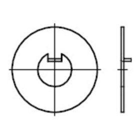 Scheiben mit Innennase, DIN 462 Stahl blank ø58 x 90 x 1,5mm