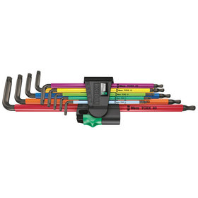 Wera® - Stiftschlüssel-Set Multicolour 1 967/9 TX XL für TORX® 9-teilig im Halter