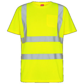 Engel - Safety T-Shirt mit Brusttasche 9541-151, Warngelb, Größe L