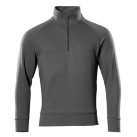 MASCOT® - Sweatshirt mit kurzem Reißverschluss CROSSOVER, Dunkelanthrazit, Größe M