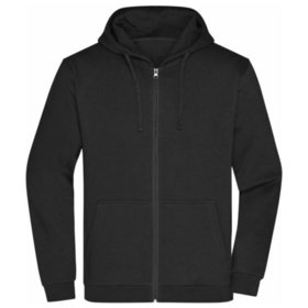 James & Nicholson - Herren Basic Kapuzen-Sweatjacke JN756, schwarz, Größe L