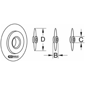 KSTOOLS® - Ersatzschneidrad für Rohrabschneider, V2A, 11mm