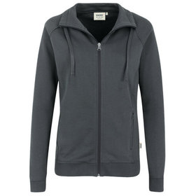 HAKRO - Damen Sweatjacke College 406, anthrazit, Größe XL