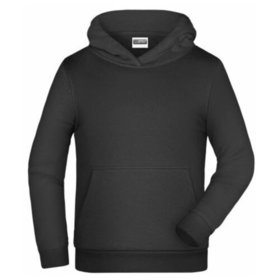 James & Nicholson - Kinder Basic Kapuzensweatshirt JN796K, schwarz, Größe XS