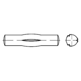 Knebelkerbstift DIN 1475 Stahl blank ø4 x 10mm