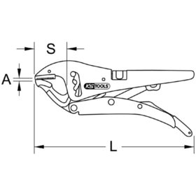 KSTOOLS® - Gripzange, gezahnt, 0-55mm