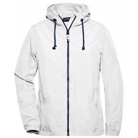 James & Nicholson - Damen Segeljacke JN1073, weiß/navy-blau, Größe M