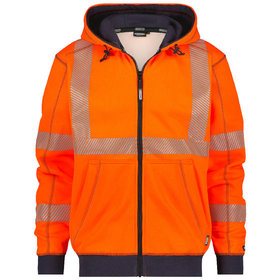 Dassy® - Evans Warnschutz Kapuzensweatshirt, Größe 4XL, NEONORANGE/DUNKELBLAU