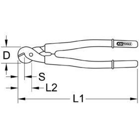 KSTOOLS® - Drahtseil-Kabelschere mit Schutzisolierung, 310mm