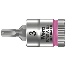 Wera® - 8740 A HF Zyklop Bitnuss 1/4", Haltefunktion für Innensechskant, 3 x 28mm