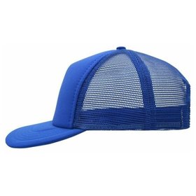 James & Nicholson - 5 Panel Polyester Mesh Cap MB6508, königs-blau, Einheitsgröße