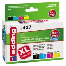 edding - EDD-427 ersetzt HP 950XL/951XL Multipack 4 - BK/C/M/Y - 1x 75 ml + 3x 30 ml