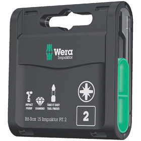 Wera® - Bit-Box 15 Impaktor PZ2x 25mm 15er Box