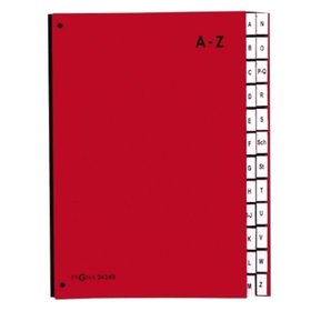 PAGNA® - Pultordner 24249-01 DIN A4 A-Z 24 Fächer Polypropylen rot