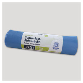 Schwerlast-Abfallsack, 70x110cm, 120L, blau, Rol=15St, 9100000840, extra stark,