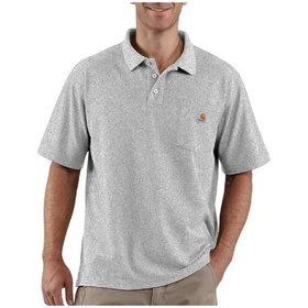 carhartt® - Herren Poloshirt WORK POCKET POLO S/S, heather grey, Größe XL