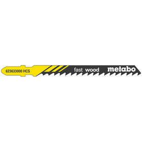 metabo® - 5 Stichsägeblätter "fast wood" 74/ 4,0 mm, HCS (623633000)
