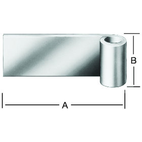 Vormann - Tor-Anschweißband, Eisen blank, zum Anschweißen,L 100mm,H 45mm,S 6mm