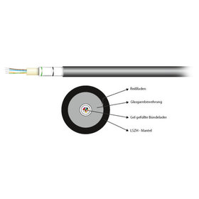 EFB - LWL-Universalkabel OM3 Dc 50/125 sw TRS Dca s2 d2 a1 Kabel längswasserdicht ø7mm