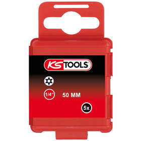 KSTOOLS® - 1/4" Bit Torx, Bohrung, 50mm, TB5, 5er Pack