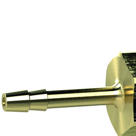 RIEGLER® - Einschraubschlauchtülle, G 1/4", für Schlauch LW 6mm, SW 17, Messing