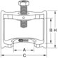 KSTOOLS® - Bremsgestängesteller-Abzieher, HALDEX, 160mm