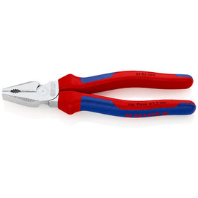 KNIPEX® - Kraft-Kombizange verchromt, mit Mehrkomponenten-Hüllen 200 mm 0205200