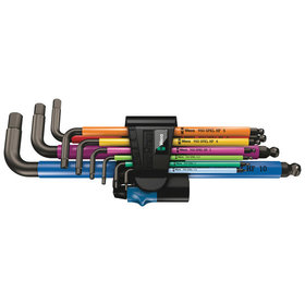 Wera® - Schl.Set 950/9 Hex-Plus Multicolour HF1 9-teilig Kunststoffh. Hex-plus® a. KK