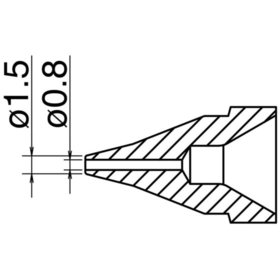 Hakko - Entlötdüse Serie N61, Ø 0,8 mm, Typ SS