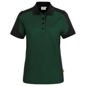 HAKRO - Damen Poloshirt Contrast Mikralinar® 239, tanne/anthrazit, Größe XS