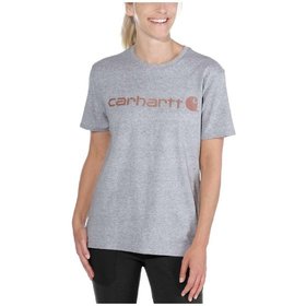 carhartt® - Damen T-Shirt WORKWEAR CORE LOGO S/S T-SHIRT, heather grey, Größe L