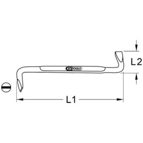 KSTOOLS® - Winkelschraubendreher Schlitz, 4mm