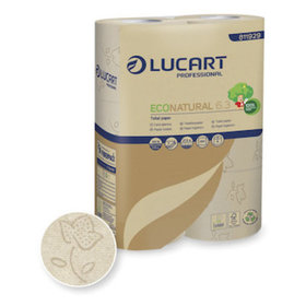 LUCART - Toilettenpapier Eco Natural, havanna, 3-lagig, 6 Rollen, 811929