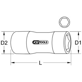 KSTOOLS® - 1/4" Stecknuss mit Schutzisolierung, 8mm