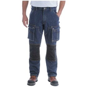 carhartt® - Herren Jeanshose DENIM MULTI POCKET TECH PANT, rinsed indigo, Größe W32/L36