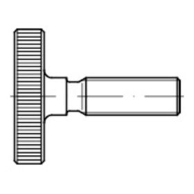 Rändelschraube niedrige Form DIN 653 Edelstahl A1/1.4305 M3 x 12mm