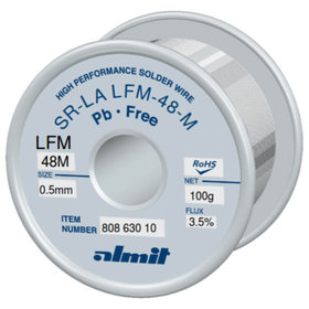 almit - Lötdraht bleifrei, SR-LA LFM-48-M, 0,5mm, 100g