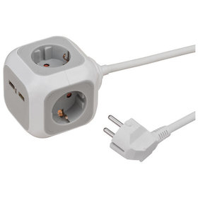 brennenstuhl® - ALEA-Power USB-Charger Steckdosenwürfel 4-fach, 1,4m H05VV-F 3G1,5