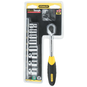 STANLEY® - Umschaltknarre MicroTough 3/8" 9-teilig