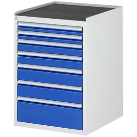 RAU. - Schrank für 7000, 580 x 650 x 825mm, 7 Schubladen, Gummimatte