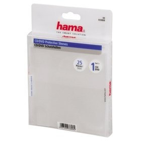 hama® - CD/DVD Schutzhülle 00033808 transparent 25 St./Pack.