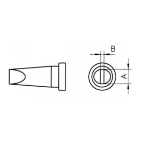 Weller® - Lötspitze Serie LT, LT H/0,8 x 0,4mm, gerade, 100 Stück
