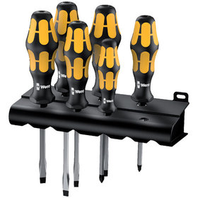 Wera® - Schraubmeißel-Satz, 6-teilig + Rack 932 S/6