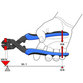 GEDORE - Einhand-Bolzenschneider für weiche Drähte bis 6,0mm, klein, 200mm, 8340-200 TL
