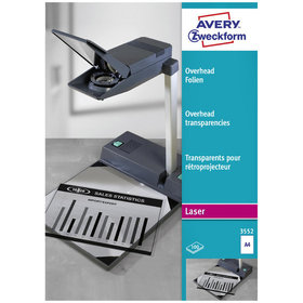 AVERY™ Zweckform - 3552 Overhead-Folien, A4, beidseitig beschichtet, 100 Bogen