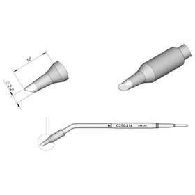 JBC - Lötspitze Serie C250, Rundform, C250414/ø2,2mm, abgeschrägt