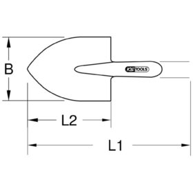 KSTOOLS® - BRONZEplus Frankfurter Schaufel D-Stiel