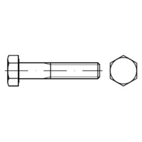 Sechskantschraube Schaft, Feingewinde ISO 8765 Stahl 8.8 galZn M16x1,5 x 70mm