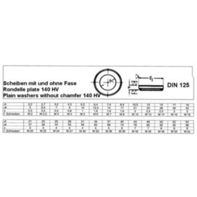 Unterlegscheibe DIN 125, Edelstahl A2, Innendurchmesser 8,4mm