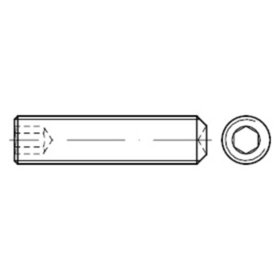 Gewindestift mit ISK + Ringschneide DIN 916 Edelstahl A1/A2 blank M16x2x16mm